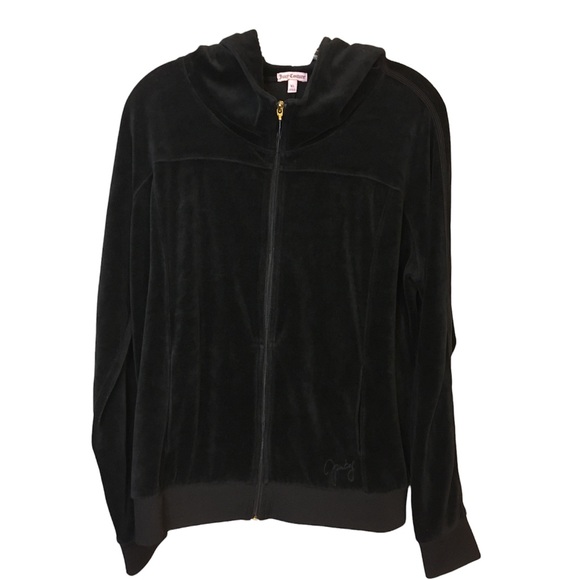 Juicy Couture Hoodie, Black,Size: XL, Y2k - Picture 1 of 6